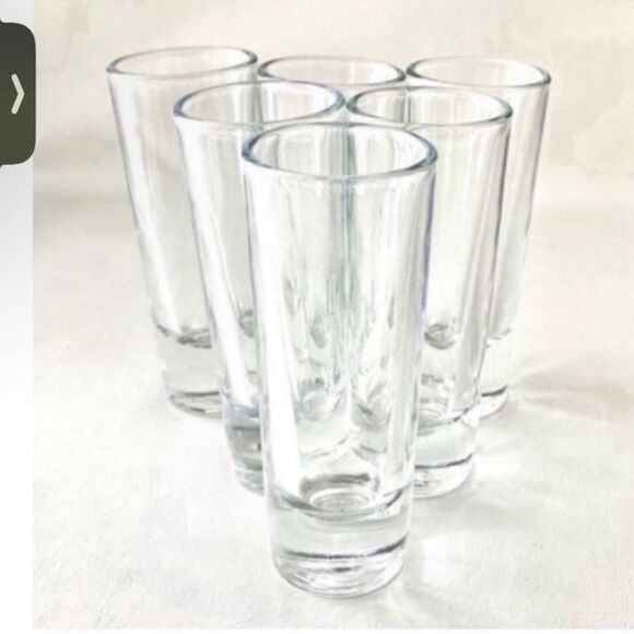 Vintage 2 oz. Heavy Glass Shot Glass Set of 6 - Picture 7 of 8